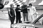 \'Group two Escort\' test day Silverstone 1972. Jackie Stewart, Duke of Kent, David Brodie